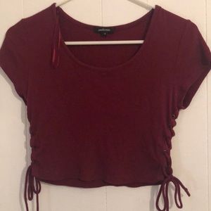 Red crop top